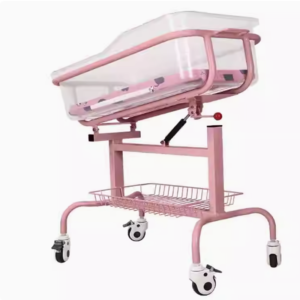 Alternative view of Hospital Baby Crib with Adjustable Height and Transparent Bassinet