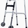 Foldable Aluminum Mobility Walker with Front Wheels