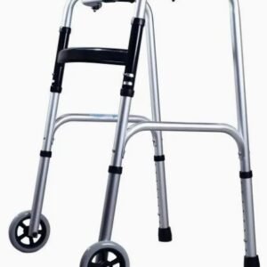Foldable Aluminum Mobility Walker with Front Wheels